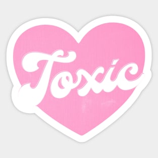 Pink toxic heart Valentine’s Day Sticker